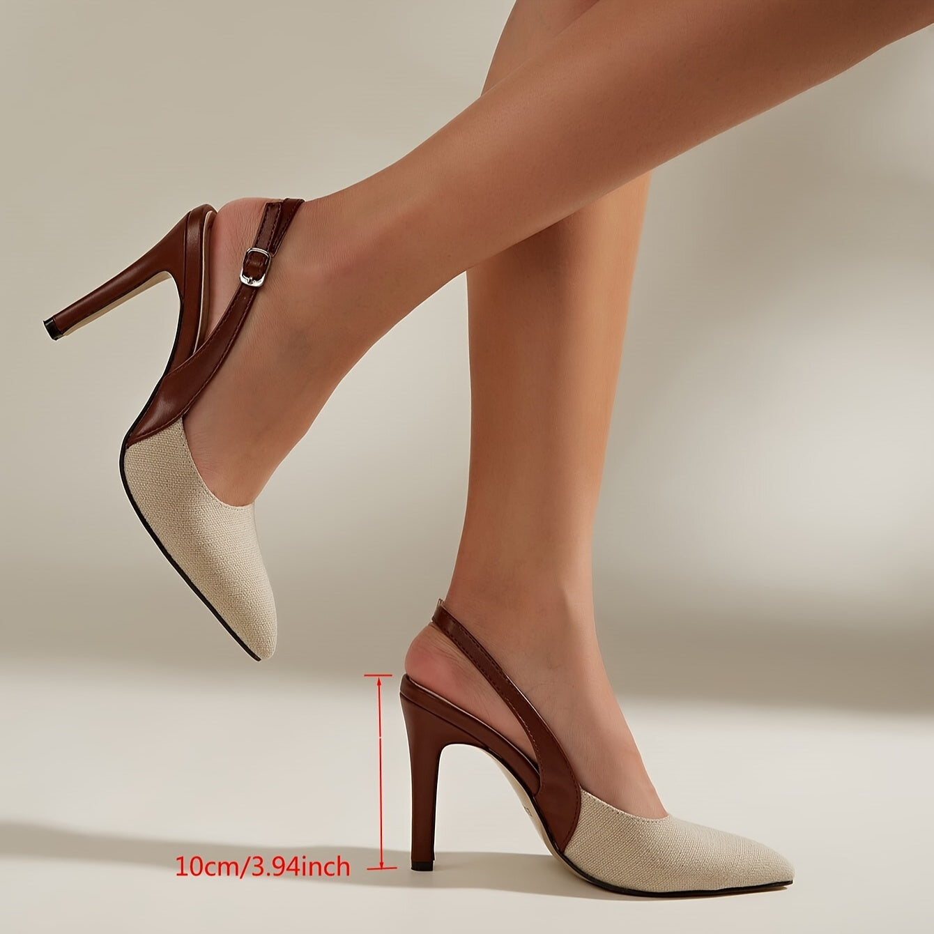 Amélisse | Tacones Talón Abierto con Detalles en Contraste