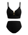 Bikini de encaje con diseño calado elegante