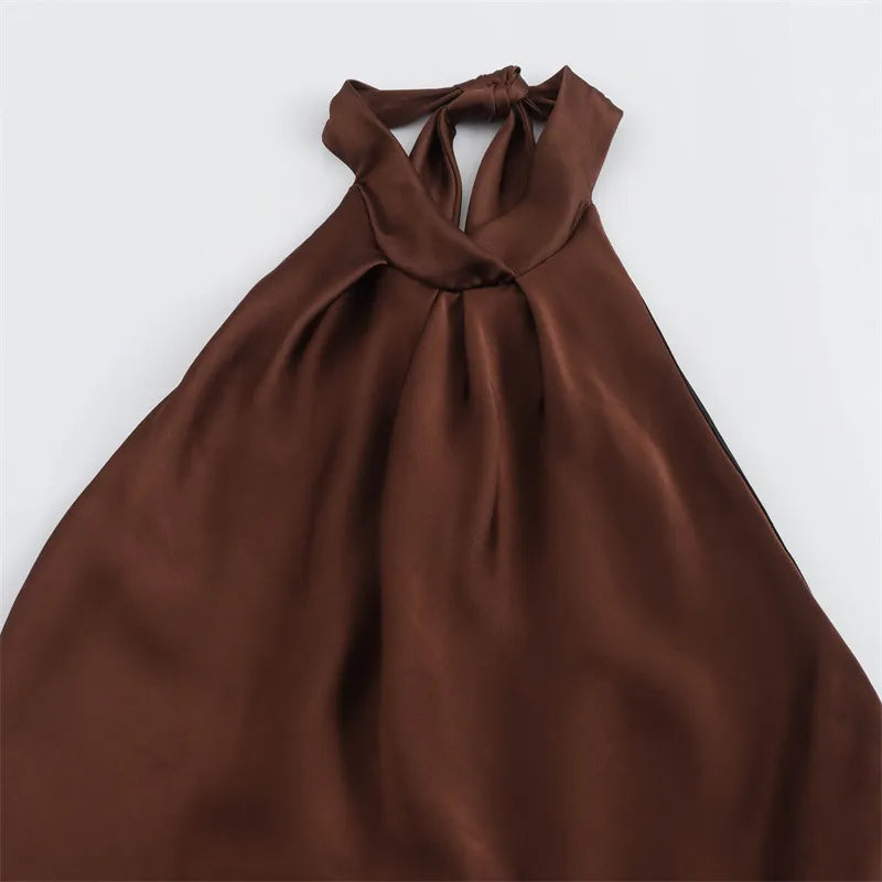 Vestido Seda Dorada