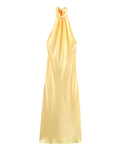 Vestido Seda Dorada
