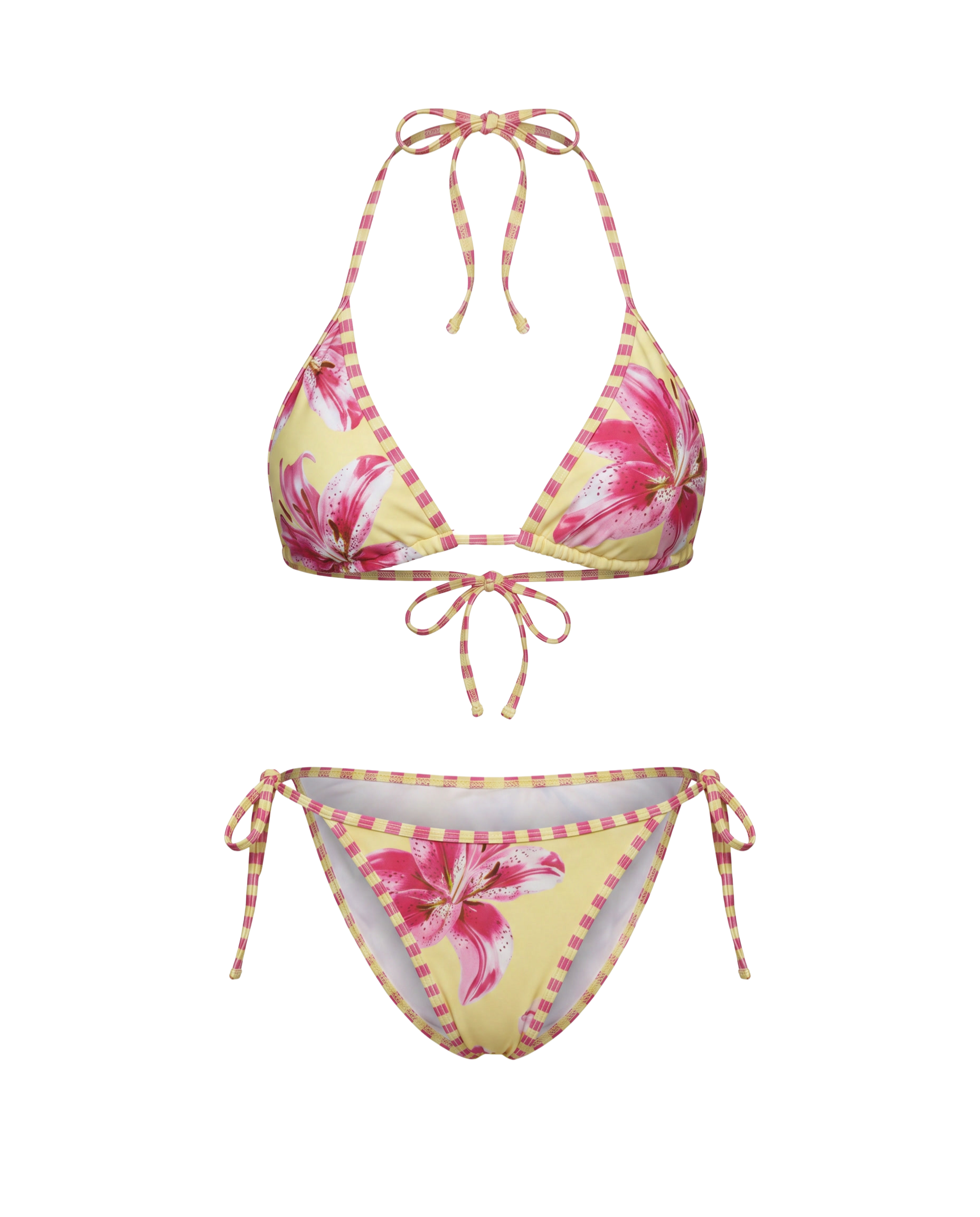 Bikini triángulo con tiras ajustables y diseño minimalista