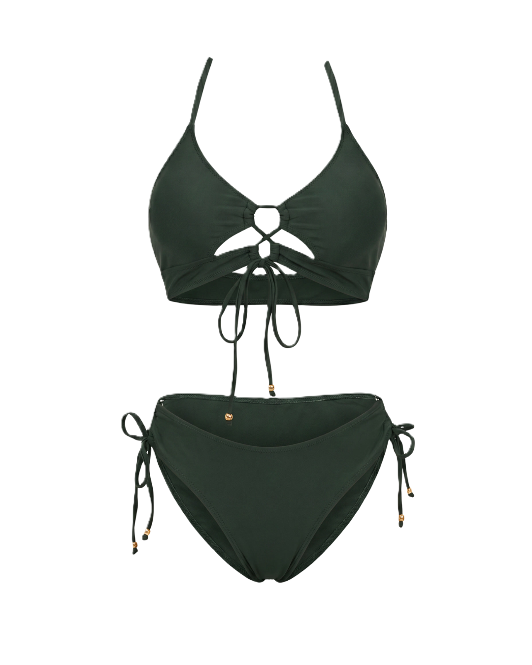 Bikini de leopardo con espalda abierta