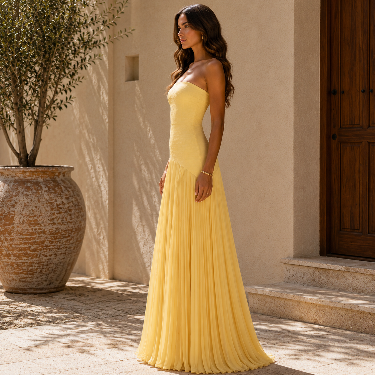 Vestido Althea – Elegancia Sofisticada que Estiliza con Delicadeza