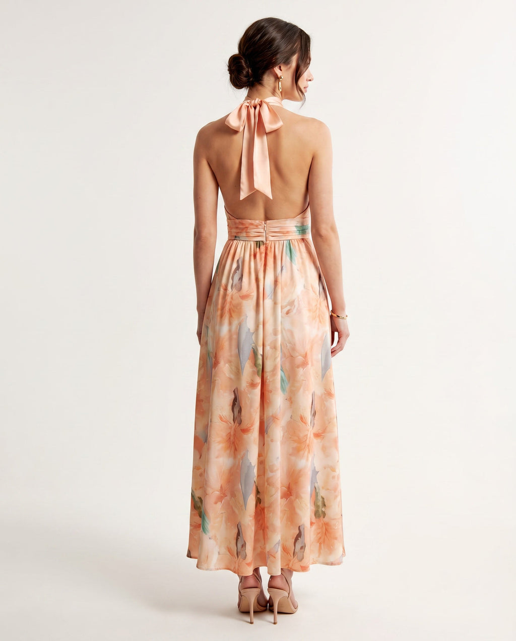 Vestido Melocotón de Seda