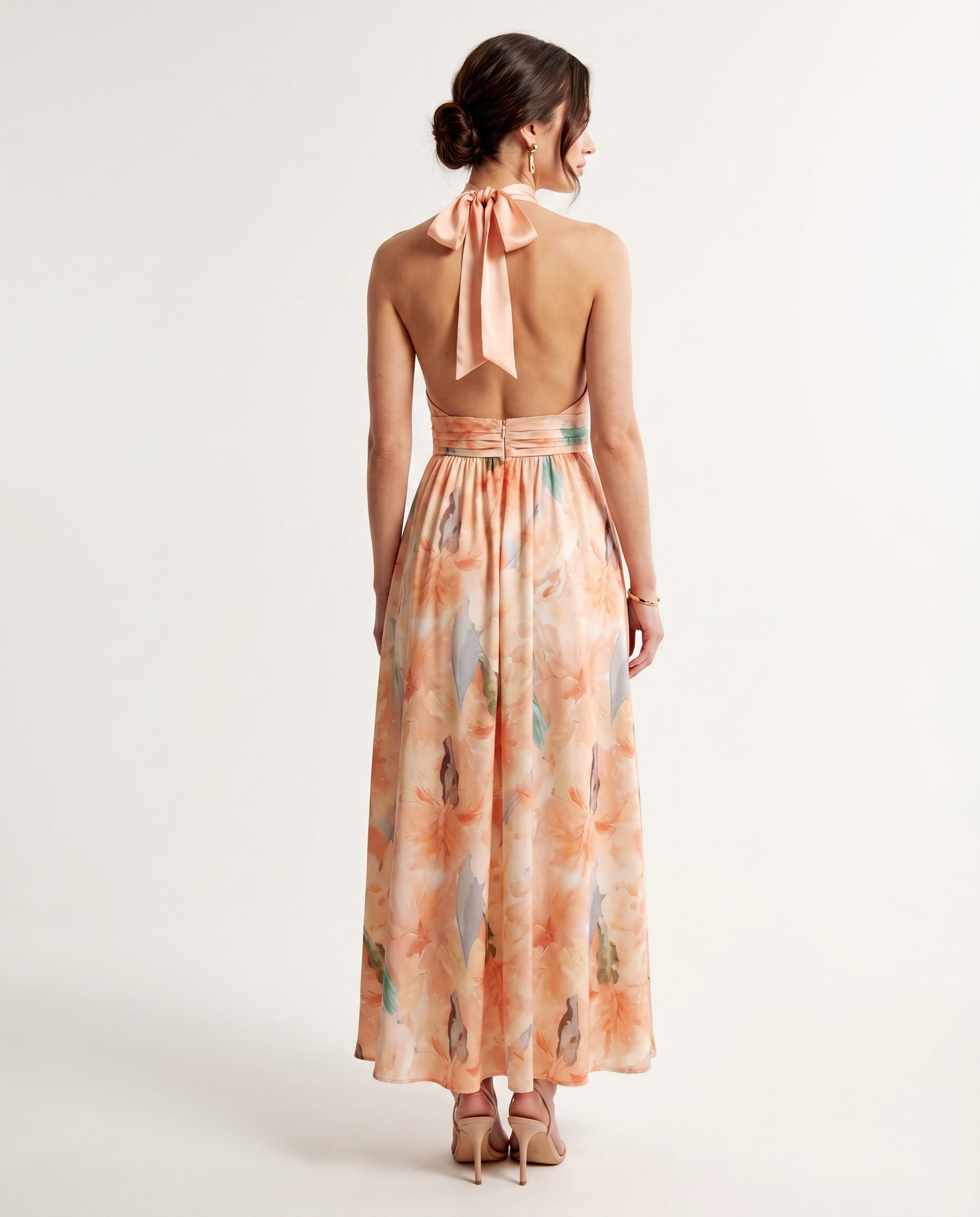 Vestido Melocotón de Seda