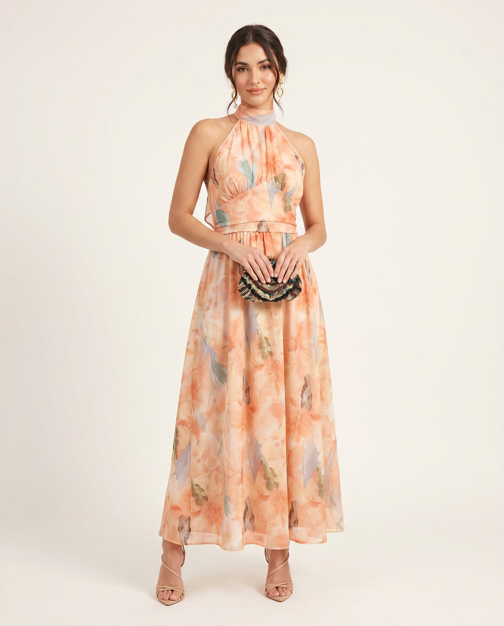 Vestido Melocotón de Seda