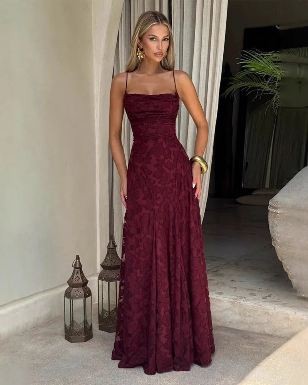 Vestido Seda Elegante
